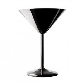 Copa martini negra (Caja 12 unidades)