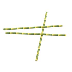 Pajita Estampado Bambú 0,6 x 21cm (Caja 3.000 unidades)