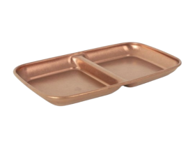 Bandeja Dos Compartimentos 15,5x9 cm Vintage Cobre (Caja 24 unidades)