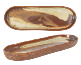 Bandeja Oval Dariya Rikyu 26x8,5 cm (Caja 4 unidades)