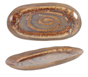 Bandeja Oval Dariya Rikyu 34x17,5 cm (Caja 4 unidades)