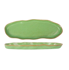 Bandeja Rectangular Verde Lunfardo 38x14 cm (Caja 3 unidades)