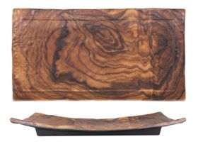 Bandeja rectangular Lemn color madera 20x10x3,5 cm (Caja 24 unidades)