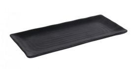 Bandeja rectangular Troya Melamina Negra (Caja de 12 unidades)