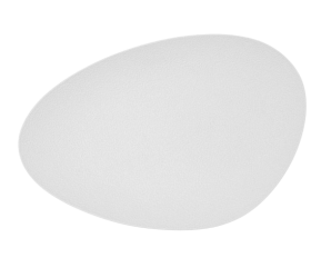 Bandeja irregular porcelana blanca de la colección fosil