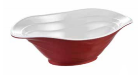 Bowl Duet Bicolor Rojo Melamina (Caja 12 uds.)