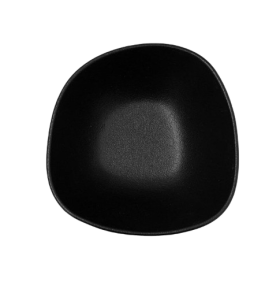Bol irregular porcelana negro, duradero, no tiene porosidad, elegante y fino