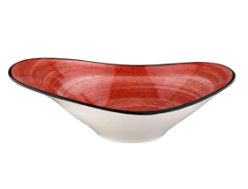 Bowl Oval Passion Red 27x18 cm (Caja 6 unidades)
Vajilla roja de bonna con borde negro