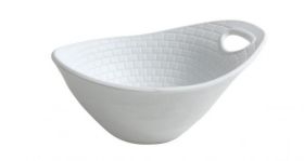 Bowl Perpignan un asa melamina blanco 21,5x17,5x10 cm (Caja 6 unidades)