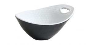 Bowl Perpignan un asa melamina blanco y negro (Varios tamaños)