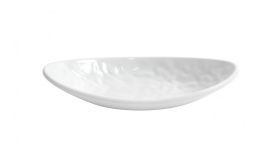 Bandeja oval Mamba blanca 18,3x10,2x3,5 cm (Caja 48 unidades)