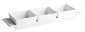 Bowl 8X8X3.5cm 10cl 3 unidades Con Bandeja 30X9X2cm (Caja 24 unidades)