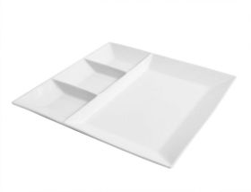 Plato 4 Compartimentos 28x28x2.5cm. Ming (Caja 12 unidades)