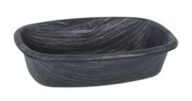 Bandeja Oval Negra 15.5x23.5x6cm (Caja 36 unidades)