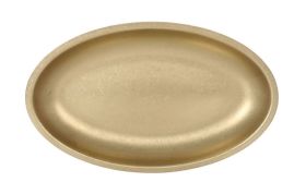 Bandeja Oval Dorada Inox 