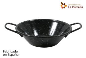 Paellera Honda Bordonada 14cm/0.5L Jaspeada (Caja 12 unidades)