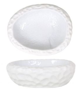 Plato Oval Teide Blanco 20x16cm  (Caja 4 unidades)