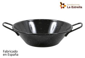 Paellera Honda Bordonada 16cm/0.7L Jaspeadas (Caja 12 unidades)