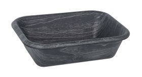 Bandeja Negra Rectangular 16x22x6.5cm (Caja 36 unidades)