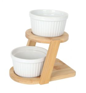 Set 2 Ramequines Con Soporte 15x12x14.7cm (Caja 6 unidades)