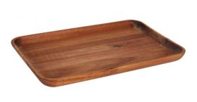 Plato Madera Acacia (Caja 6 uds.)-29,8 cm