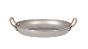 Fuente Oval Plata Vieja Inox Vintage 20.5cmx15 (Caja 4 unidades)