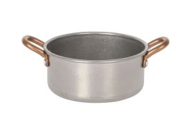  Cazuela Plata Vieja Inox Vintage 10.5x4.5cm (Caja 6 unidades)