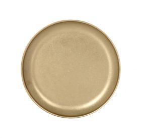 Plato Postre Dorado Inox Vintage 20x1.7cm (Caja 12 unidades)