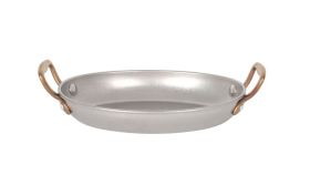  Fuente Oval Plata Vieja Inox Vintage 18x13.5cm (Caja 4 unidades)