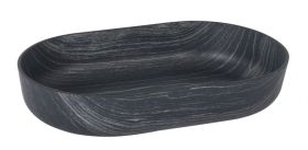 Bandeja Oval Negra 25.5x15.5x5cm (Caja 24 unidades)