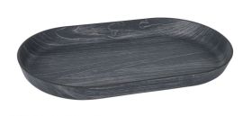 Bandeja Oval Negra 28x15.5x2.5cm (Caja 24 unidades)