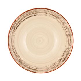 Plato Hondo 19cm Bowl Spiral Crema Earthenware (Caja de 6 unidades)