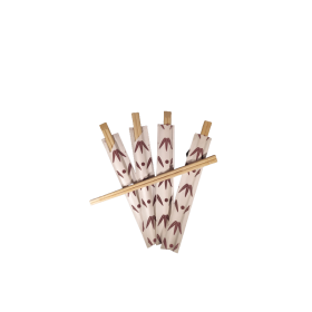 Palillos de bambú con funda de papel desechables (Caja de 2.000 unidades)