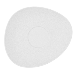 Platillo de porcelana blanco elegante y fino 