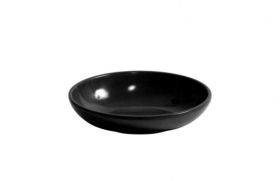 Plato ovalado blanco/negro hondo melamina (Caja 24 unidades)