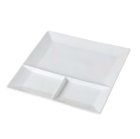 Plato Tres Compartimentos 30,5x30,5 cm (Caja 12 unidades)