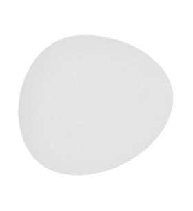 Plato irregular blanco perteneciente a la colección fosil