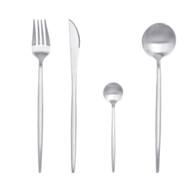 Set de cubertería de acero colección Fósil