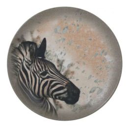Plato Llano 25cm Cebra Savanna Caja 12 unidades