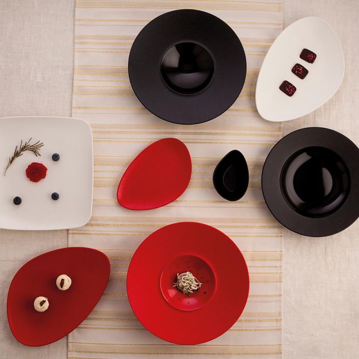 Plato Hondo Para Pasta Gourmet, Porcelana, 28 Cm, "Marmara" - Bonna