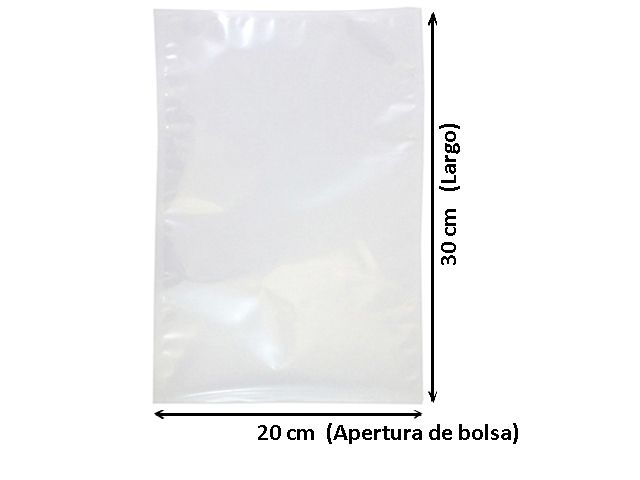 Bolsas vacío transparentes 20X30 90mi abre fácil (100u) - Papeles