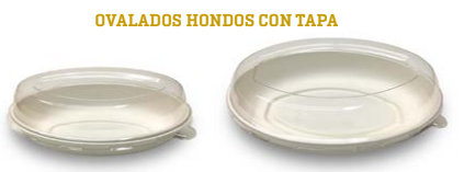Platos Hondos + tapa 24 y 32 oz - Bagazo de trigo
